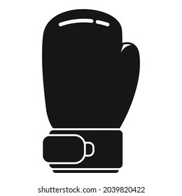 Boxing glove icon simple vector. Punch fight. Sport boxer