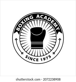 Boxing Glove Icon, Sport Icon, Cushioned Gloves That Fighters Wear For Boxing Fight Game Vector Art Illustration
