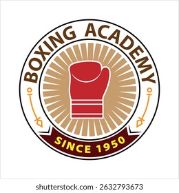 Boxing Glove Icon, Sport Icon, Cushioned Gloves That Fighters Wear For Boxing Fight Game Vector Art Illustration