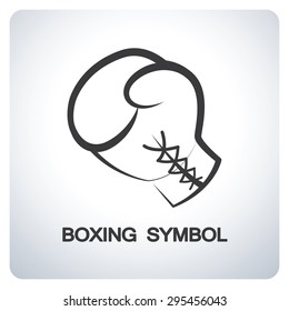 Boxing Glove. Icon Symbol Logo Design. Vector Illustration.