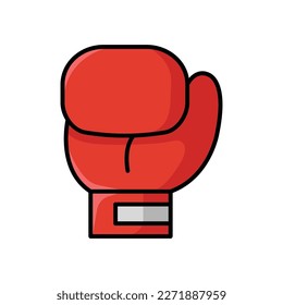 plantilla de diseño de vector de icono de guante de boxeo en fondo blanco