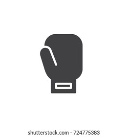 Boxing glove icon vector, filled flat sign, solid pictogram isolated on white. Symbol, logo illustration.