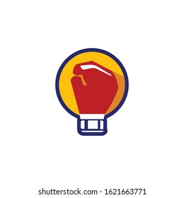 boxing glove icon vector, flat design