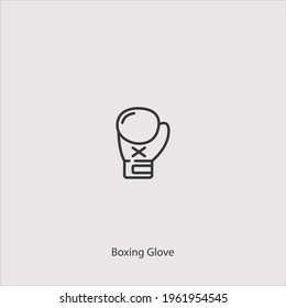 boxing glove icon vector icon.Editable stroke.linear style sign for use web design and mobile apps,logo.Symbol illustration.Pixel vector graphics - Vector