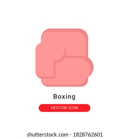 boxing glove icon vector illustration. boxing glove icon flat design.