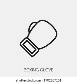 boxing glove icon vector. Linear style sign for mobile concept and web design. boxing glove symbol illustration. Pixel vector graphics - Vector.