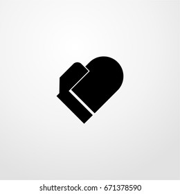 boxing glove icon. vector sign symbol on white background