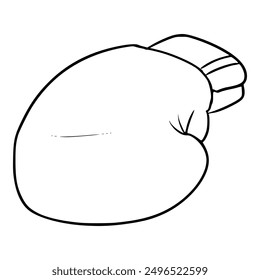 boxing glove illustration hand drawn outline isolated vector