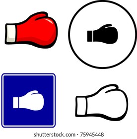 boxing glove illustration sign and symbol