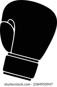 Boxing glove isolated icon vector illustration graphic design in black and white