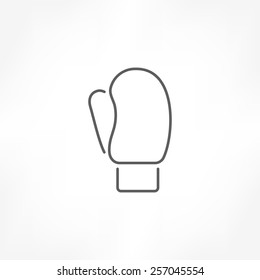 boxing glove line icon