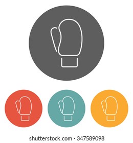 boxing glove line icon