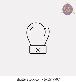 boxing glove line icon