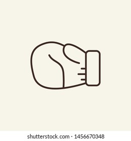 Boxing glove line icon. Box, fighting, competition. Sport concept. Vector illustration can be used for topics like sport, fitness, healthy lifestyle