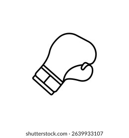 Boxing glove line icon, isolated on white background.