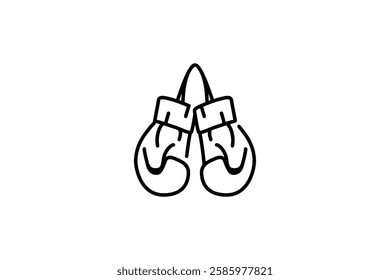 Boxing glove line icon. linear style sign for mobile concept and web design. Boxing sport outline vector icon. Symbol, logo illustration. Pixel perfect vector graphics