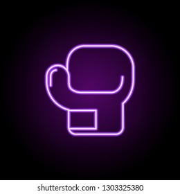 boxing glove outline icon. Elements of Sport in neon style icons. Simple icon for websites, web design, mobile app, info graphics