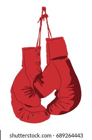 Boxing glove realistic vector illustration isolated