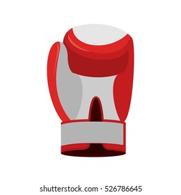 Boxing glove red. Accessory for boxer. sports equipment
