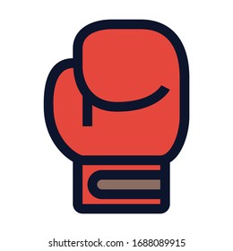 Boxing Glove. Simple Vector Color Icon.