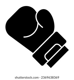 Boxing glove solid icon. Sport equipment vector illustration isolated on white. Box glyph style design, designed for web and app. Eps 10