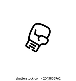 Boxing Glove Sport Monoline Symbol Icon Logo for Graphic Design, UI UX, Game, Android Software, and Website.
