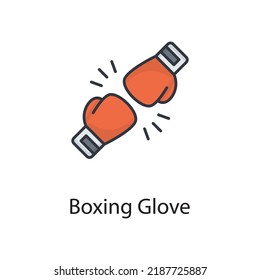 Boxing Glove vector filled outline Icon Design illustration. Sports And Awards Symbol on White background EPS 10 File