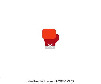 Boxing glove vector flat icon. Isolated boxing glove emoji illustration 