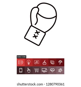 Boxing glove vector icon