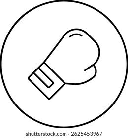 Boxhandschuh, Vektorsymbol. Kann für Druck-, Mobil- und Web-Anwendungen verwendet werden.