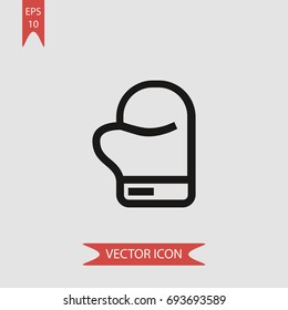 Boxing glove vector icon, illustration symbol