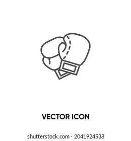 Boxing glove vector icon. Modern, simple flat vector illustration for website or mobile app.Punch symbol, logo illustration. Pixel perfect vector graphics	