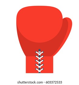 Boxing glove, vector illustration in flat style
