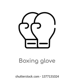 boxing glove vector line icon. Simple element illustration. boxing glove outline icon from sports concept. Can be used for web and mobile