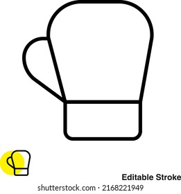Boxing Glove Vector Line Icon