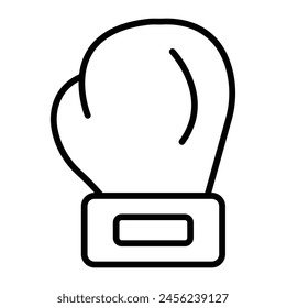 Boxing Glove Vector Line Icon Design