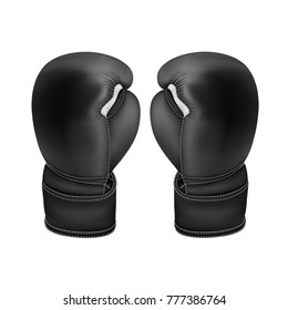 Boxing glove in vector on white background.Boxing gloves vector illustration.Boxing glove photorealism.