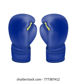 Boxing glove in vector on white background.Boxing gloves vector illustration.Boxing glove photorealism.