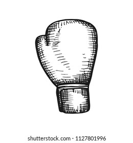boxing glove vector sketch isolated.