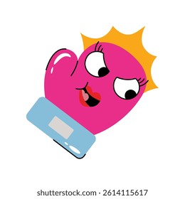 Boxing Glove vector Sticker. Eps 10 file