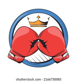 boxing gloves badge sport icon