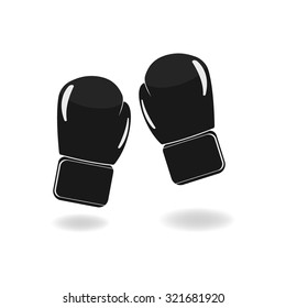 Boxing gloves black icon