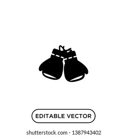 boxing gloves black symbol icon designs illustration logo sign

