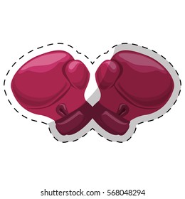 boxing gloves breast cancer awareness related icon 