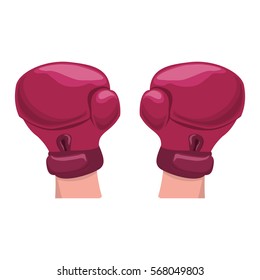 boxing gloves breast cancer awareness related icon 