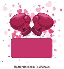 boxing gloves breast cancer awareness related icon 