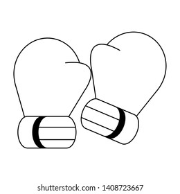 Boxing gloves cartoons isolated vector illustration graphic design