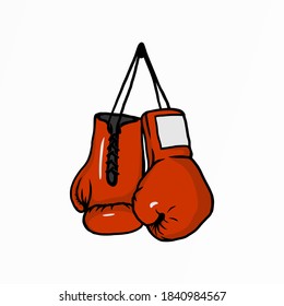 Boxing Gloves, Design element for logo, poster, card, banner, emblem, t shirt. Vector illustration