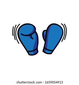 boxing gloves doodle icon, vector illustration
