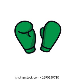 boxing gloves doodle icon, vector illustration